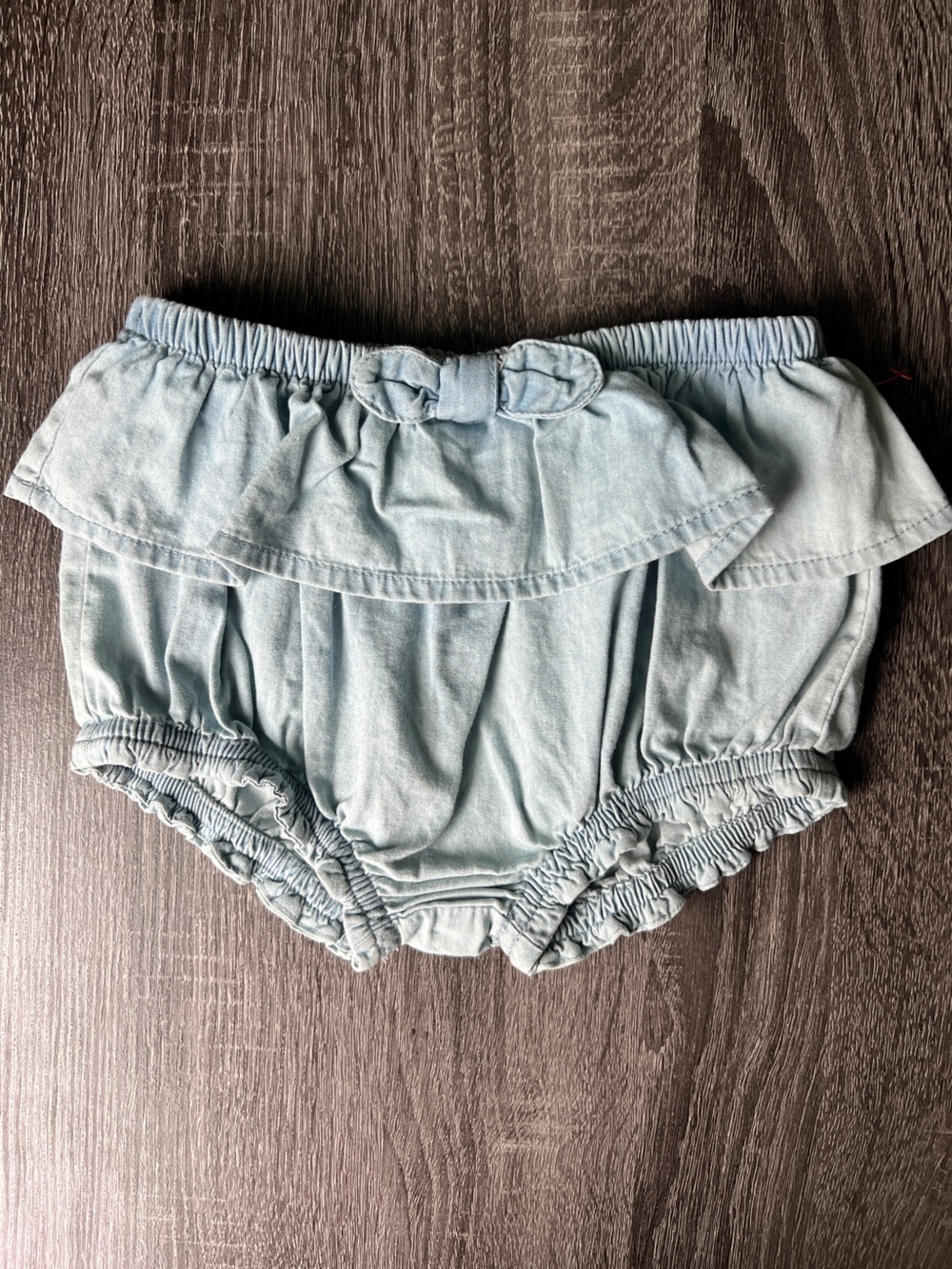 Cat & Jack Chambray Ruffle Bloomers | 18 Months | Light Blue